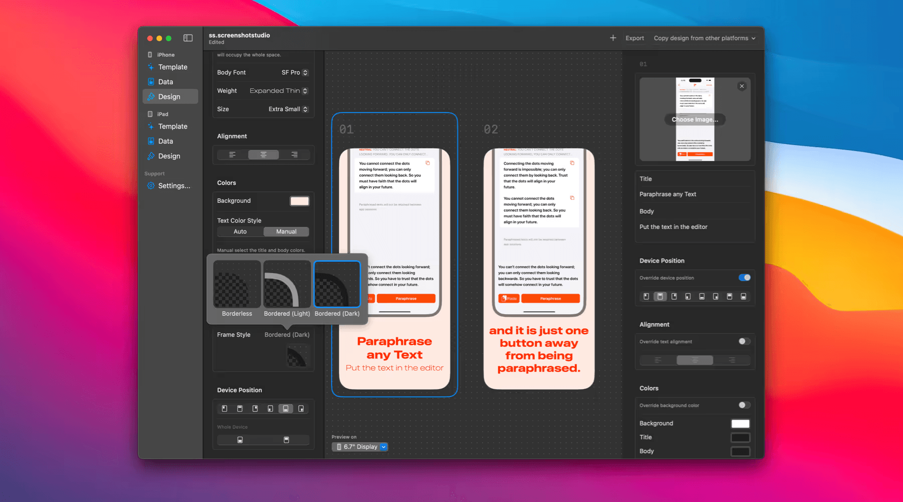 Screenshot-Studio MacOs